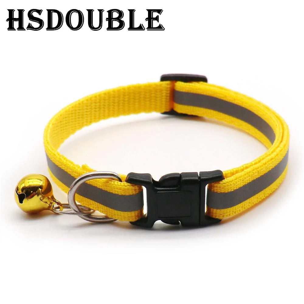 Reflective Adjustable Cat & Small Dog Collars with Bells
