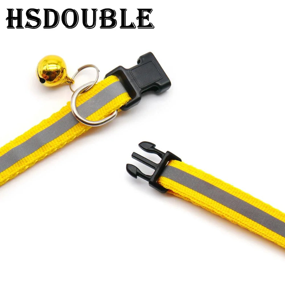 Reflective Adjustable Cat & Small Dog Collars with Bells