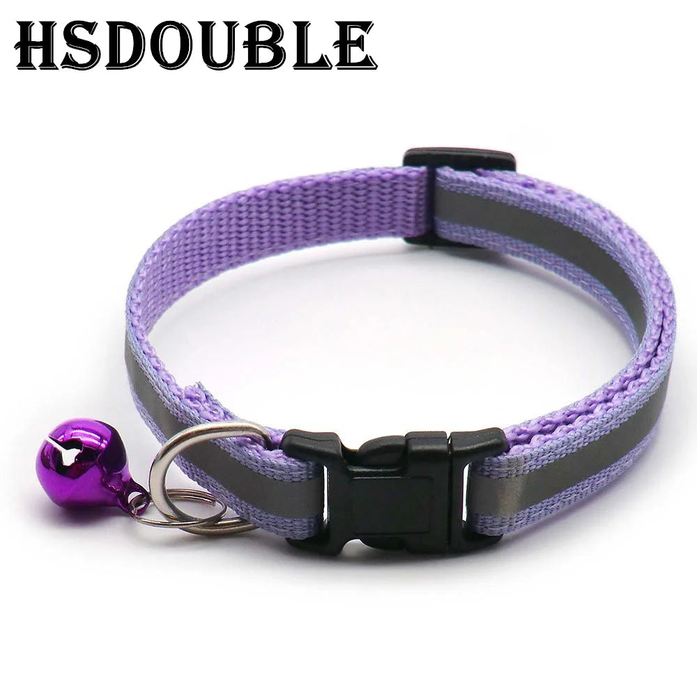 Reflective Adjustable Cat & Small Dog Collars with Bells
