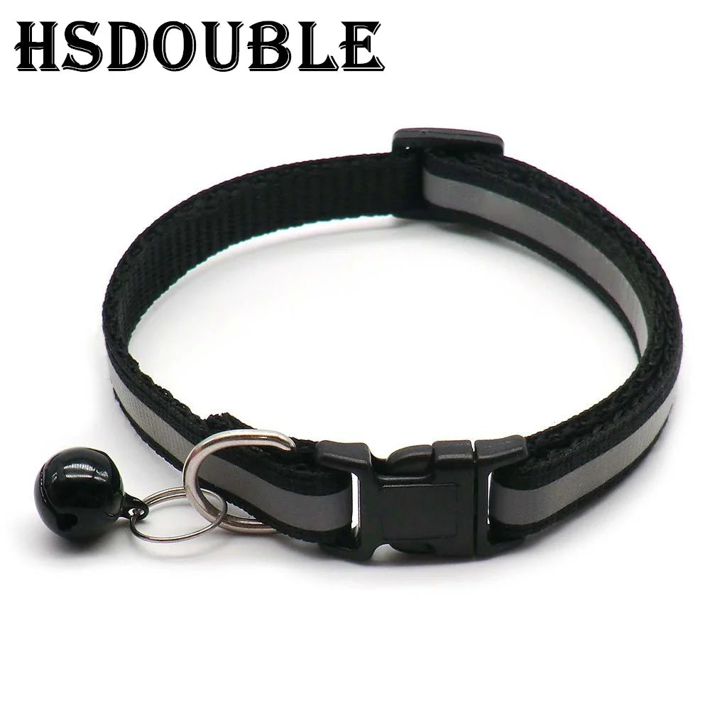 Reflective Adjustable Cat & Small Dog Collars with Bells