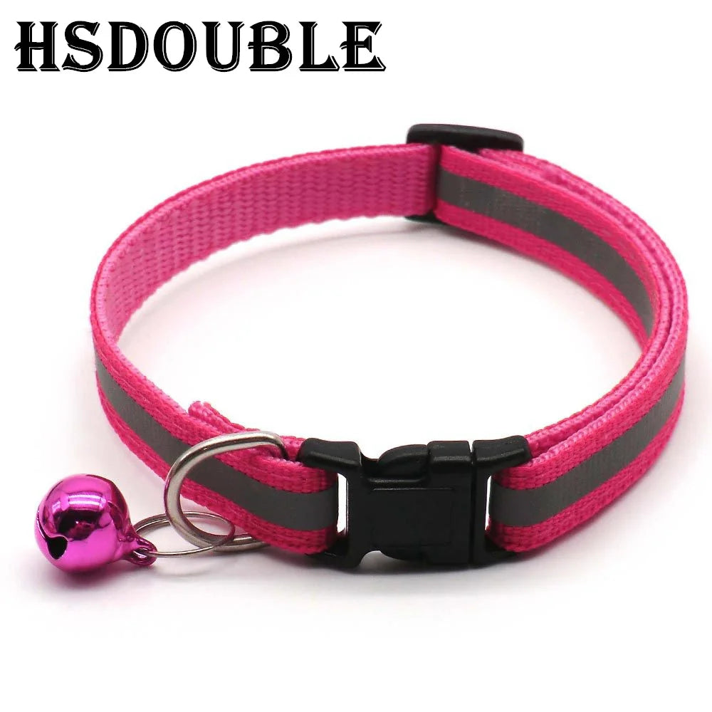 Reflective Adjustable Cat & Small Dog Collars with Bells