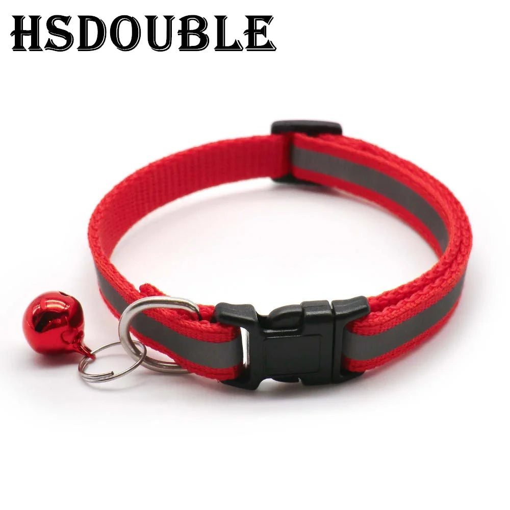 Reflective Adjustable Cat & Small Dog Collars with Bells