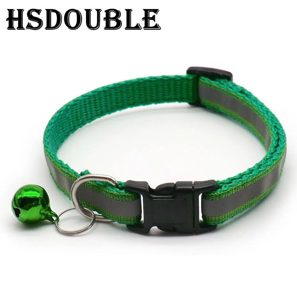 Reflective Adjustable Cat & Small Dog Collars with Bells