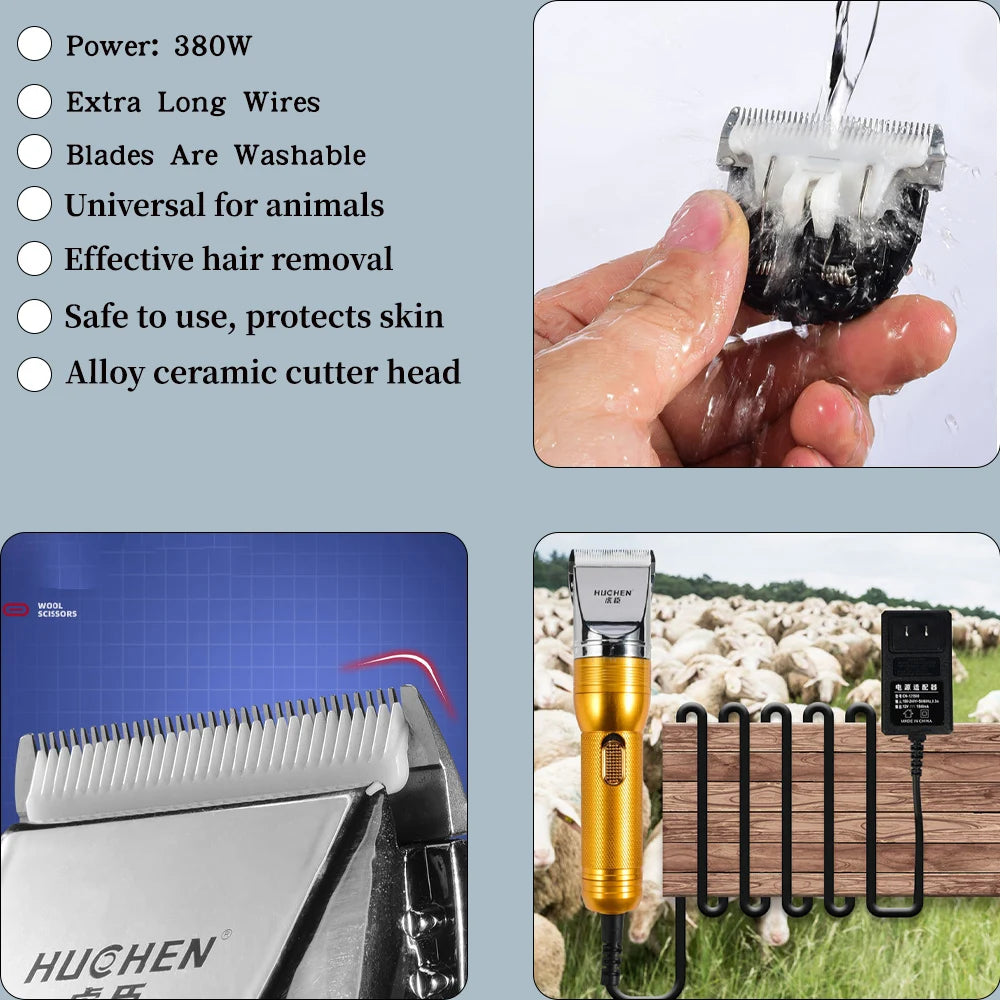 380W 12V Cordless Pet Hair Trimmer